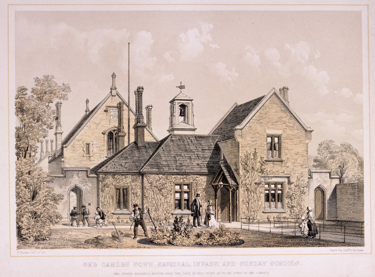 Camden Town søndagsskole, London, c1870 av E Walker