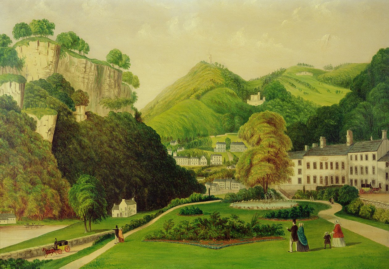 Matlock Bath fra eiendommen til Bath Hotel, 1895 av E. Wray