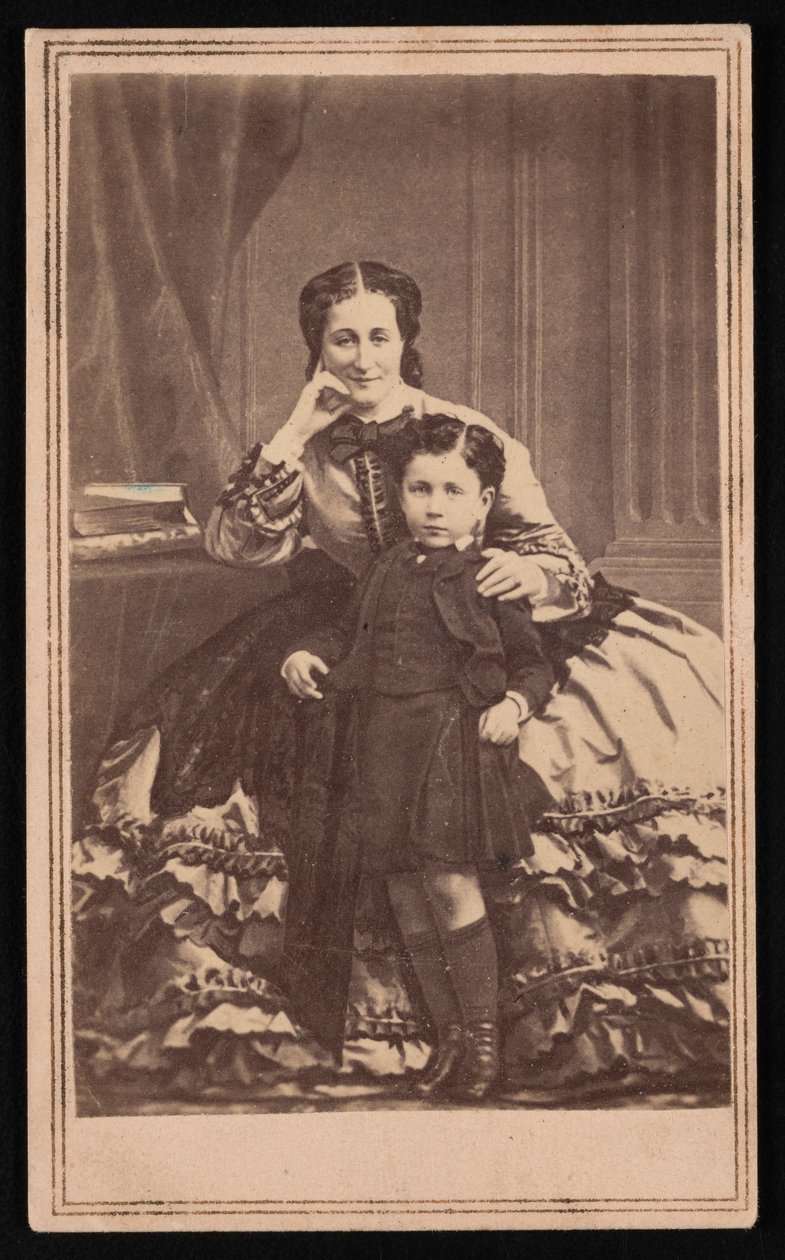 Portrett av Eugenie de Montijo 1826-1920 og sønn, cirka 1860-tallet. av E. and H.T. Anthony