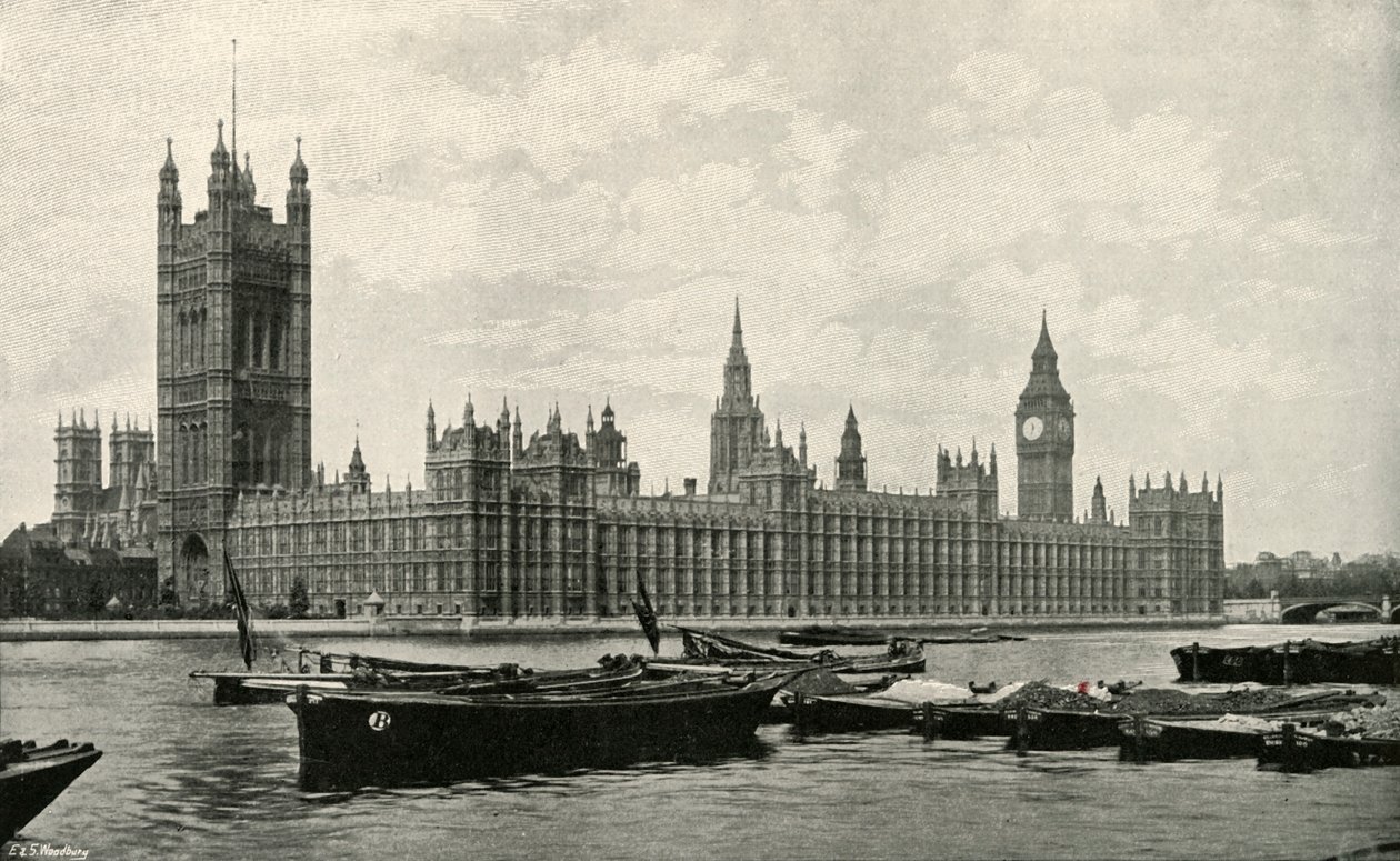 Houses of Parliament, c1897 av E. and S. Woodbury
