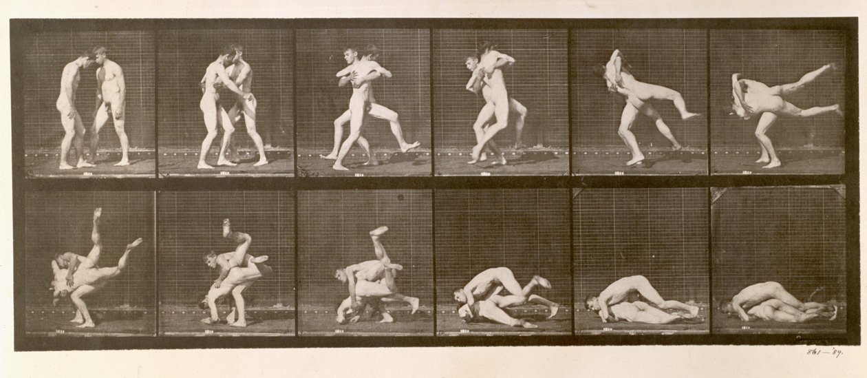 Two Men Wrestling, plate 347 fra 