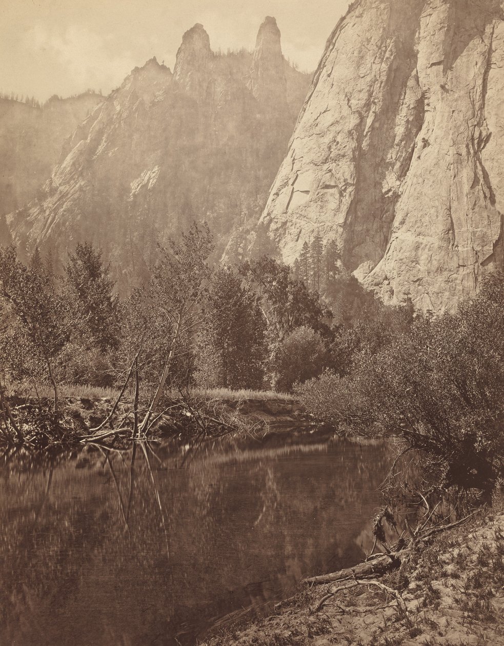 Cathedral Spires, Valley of the Yosemite, 1872. av Eadweard Muybridge