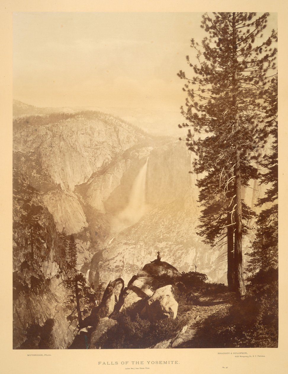 Yosemites fossefall av Eadweard Muybridge