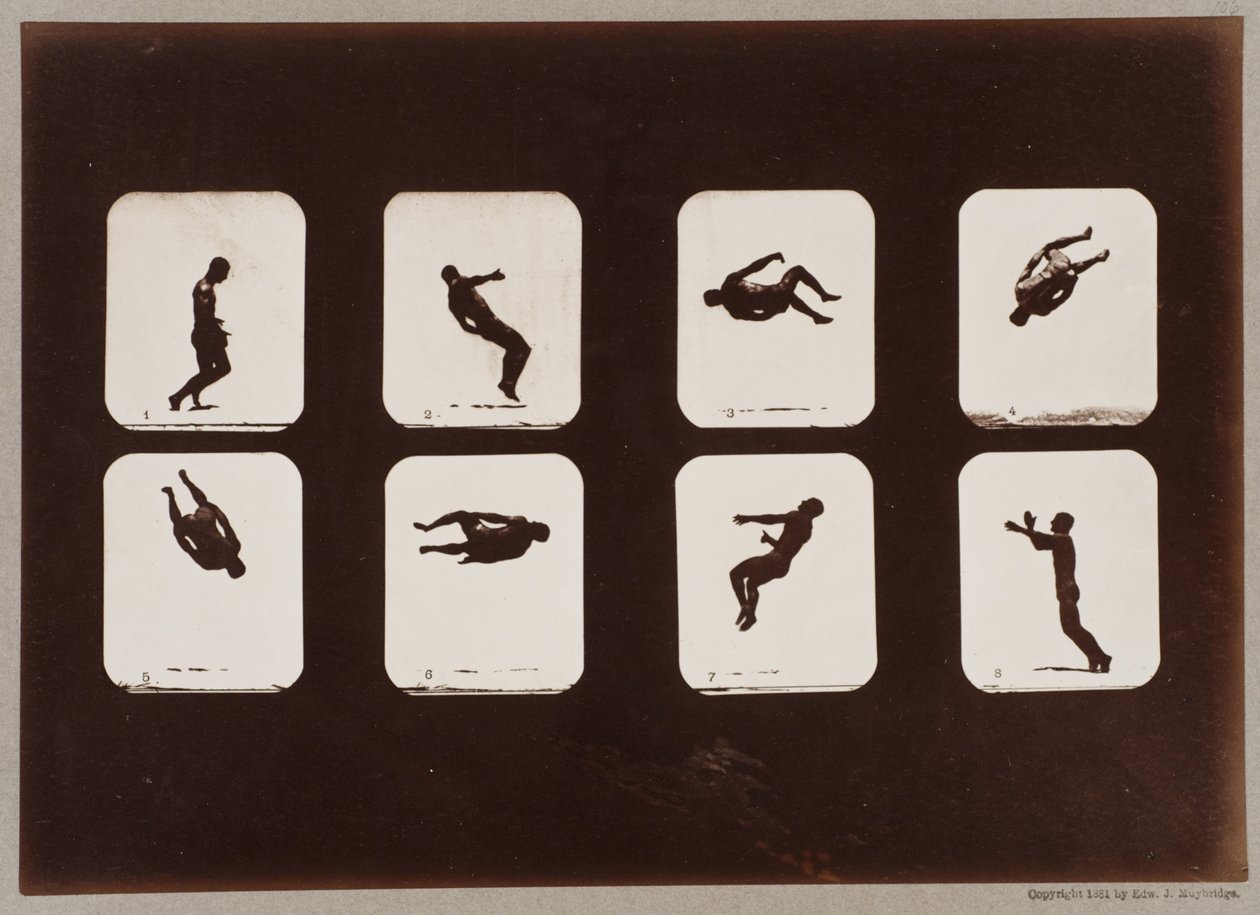Plate 106. Idrettsutøvere, Twisting Summersault av Eadweard Muybridge