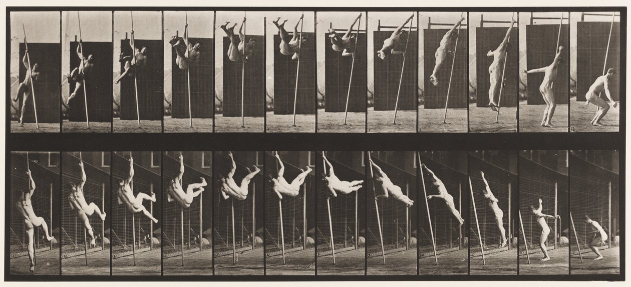 Plate 165. Hopping; Stanghopping av Eadweard Muybridge