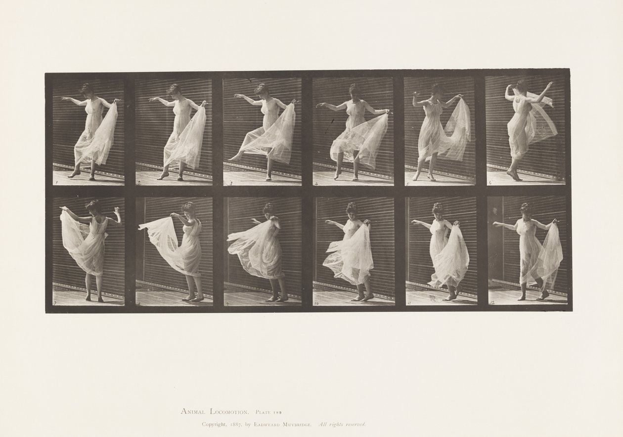 Tallerken 189. Dans (fancy) av Eadweard Muybridge