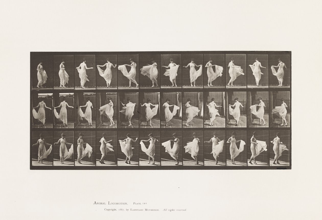Plate 192. Dansing (fancy) av Eadweard Muybridge
