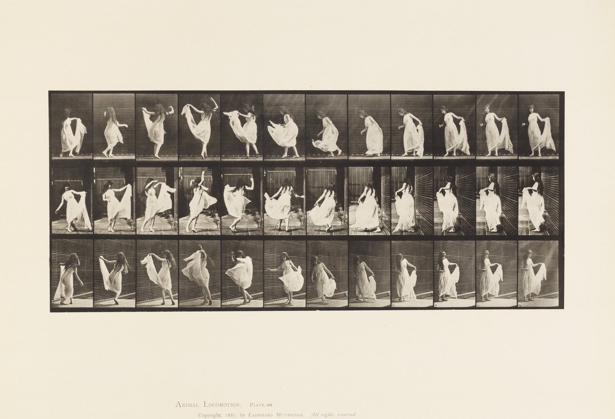 Tallerken 193. Dans (fancy) av Eadweard Muybridge
