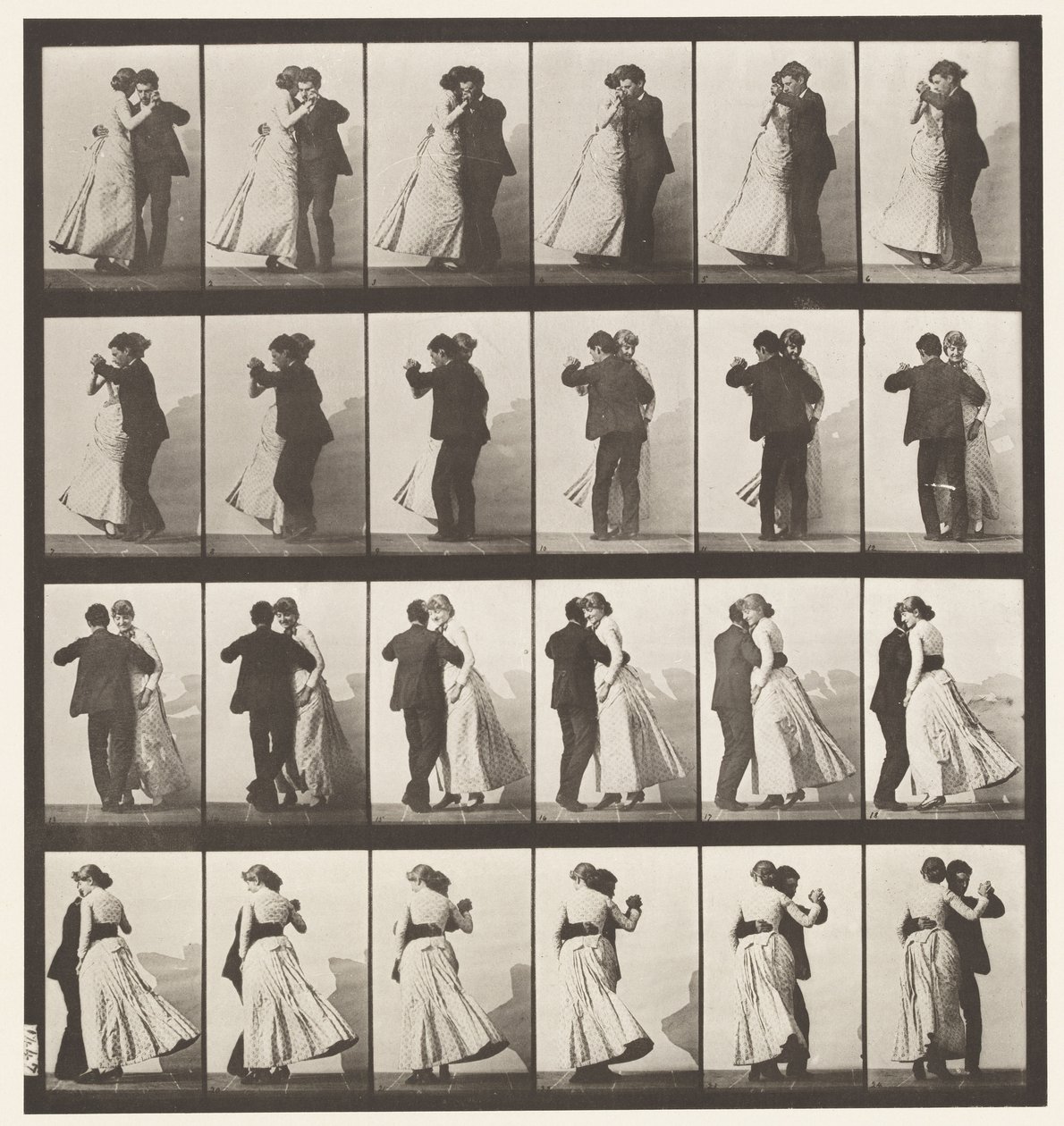 Plate 197. Dansende vals, to modeller av Eadweard Muybridge