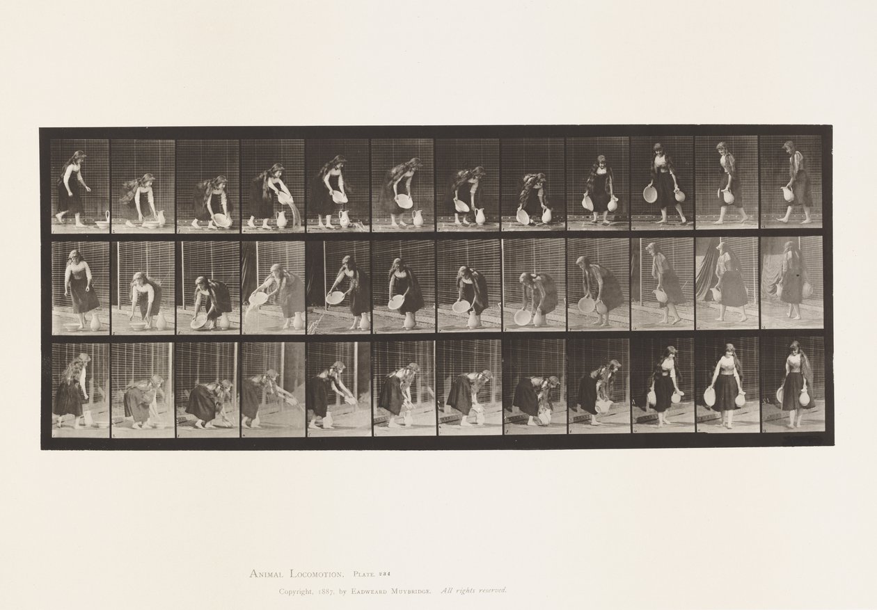 Plate 234. Løfte- og tømmebasseng for vann og snu av Eadweard Muybridge