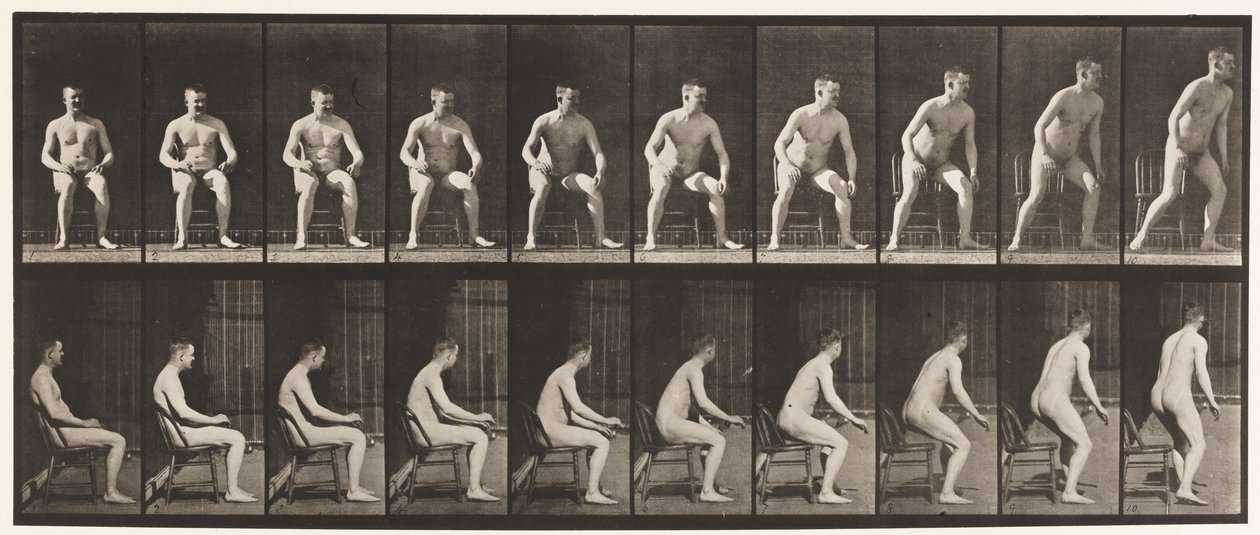 Tallerken 249. Stiger opp fra stolen av Eadweard Muybridge