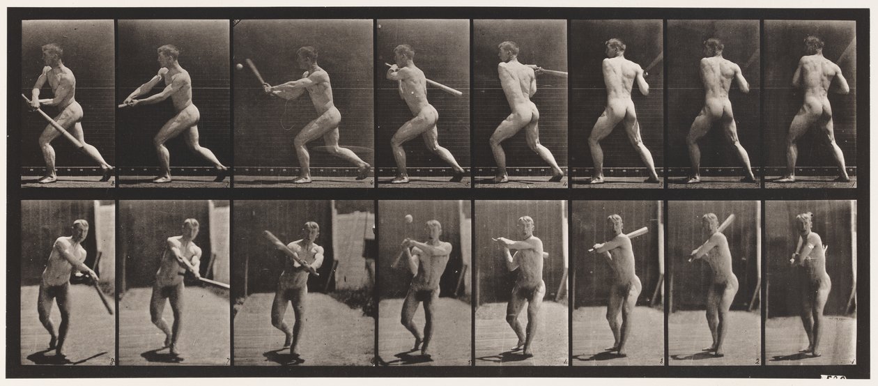 Plate 278. Base-ball; Batting av Eadweard Muybridge