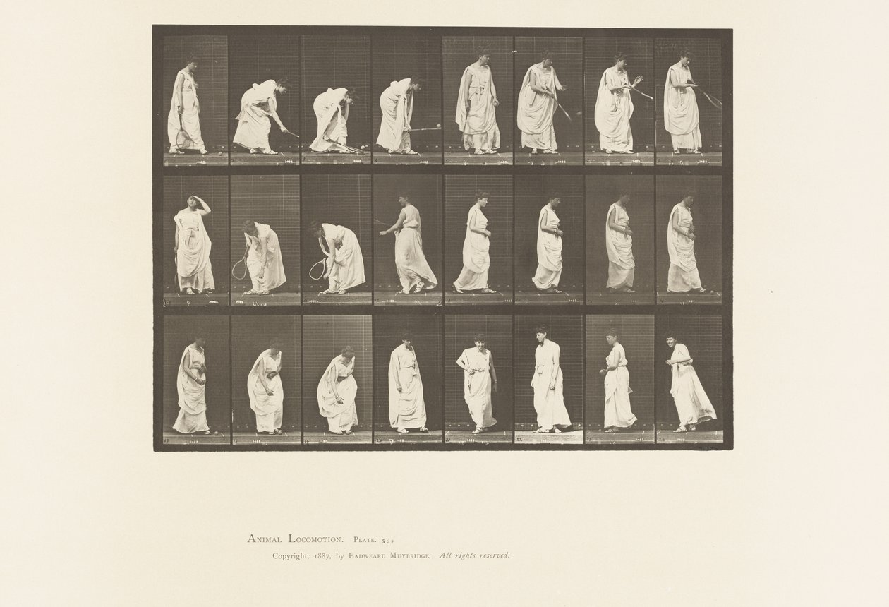 Tallerken 299. Leker med en ball av Eadweard Muybridge