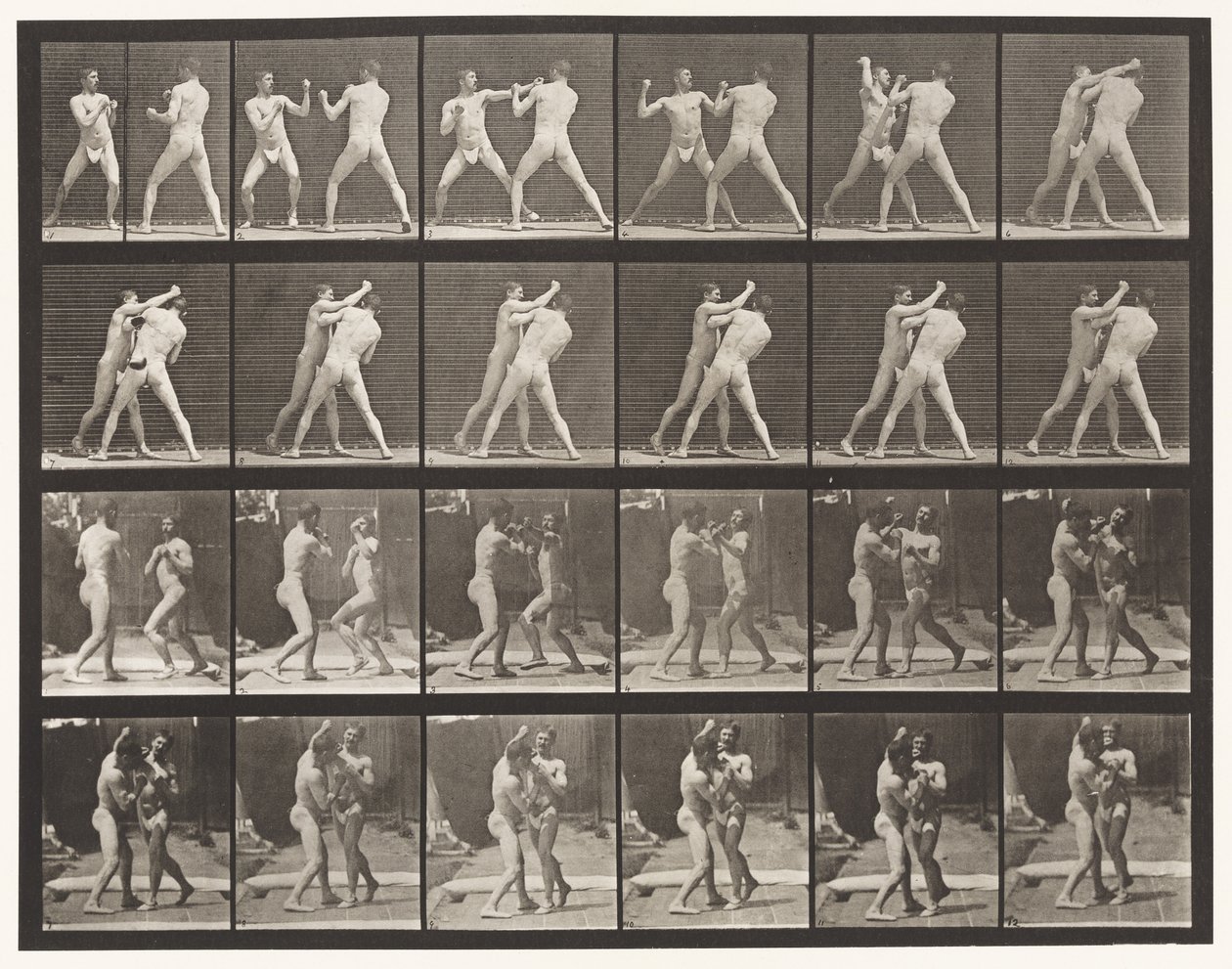 Tallerken 330. Boksing; Cross-counter (sko) av Eadweard Muybridge
