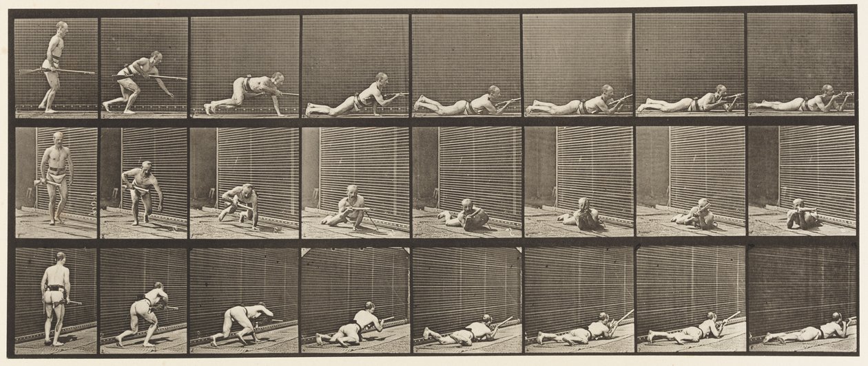 Plate 357. Liggende utsatt og skyting av Eadweard Muybridge