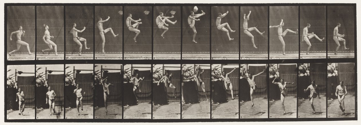 Plate 366. Running, Hitch and Kick av Eadweard Muybridge