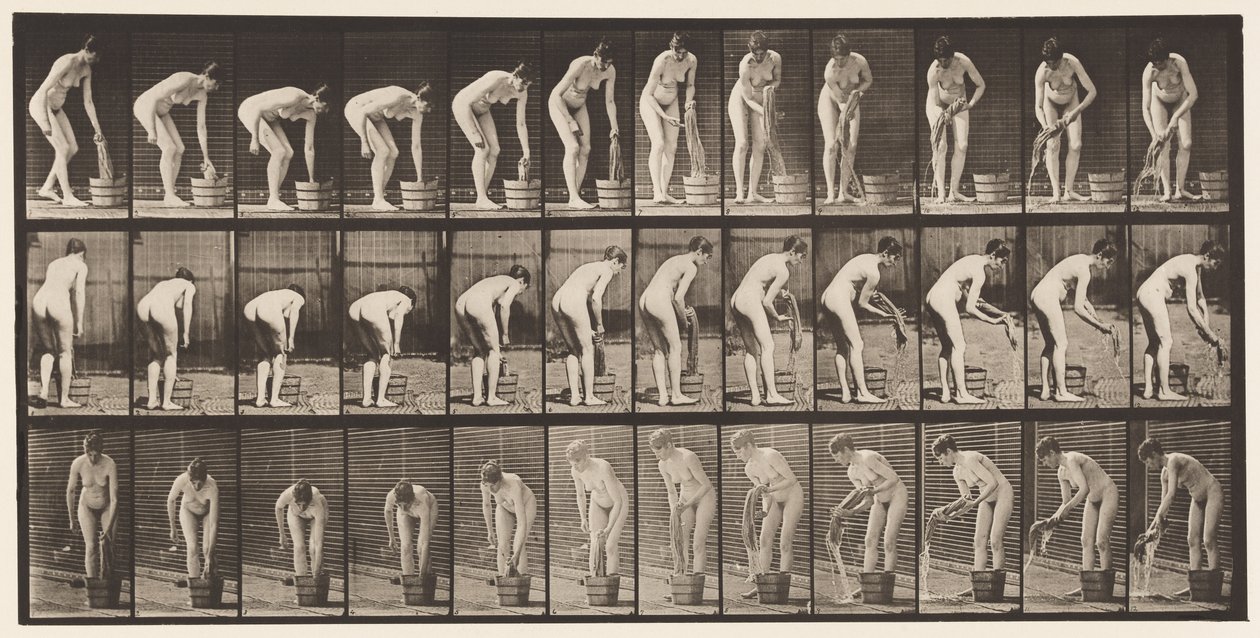 Tallerken 433. Vridende klær av Eadweard Muybridge