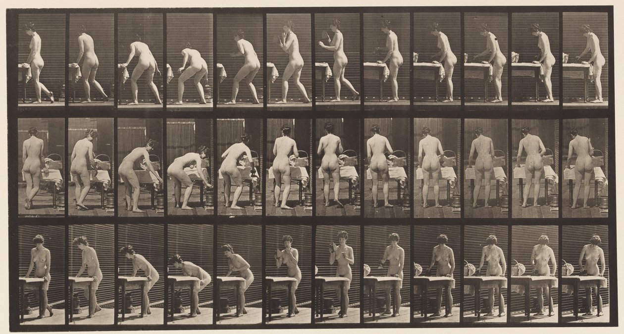 Tallerken 435. Strykeklær av Eadweard Muybridge