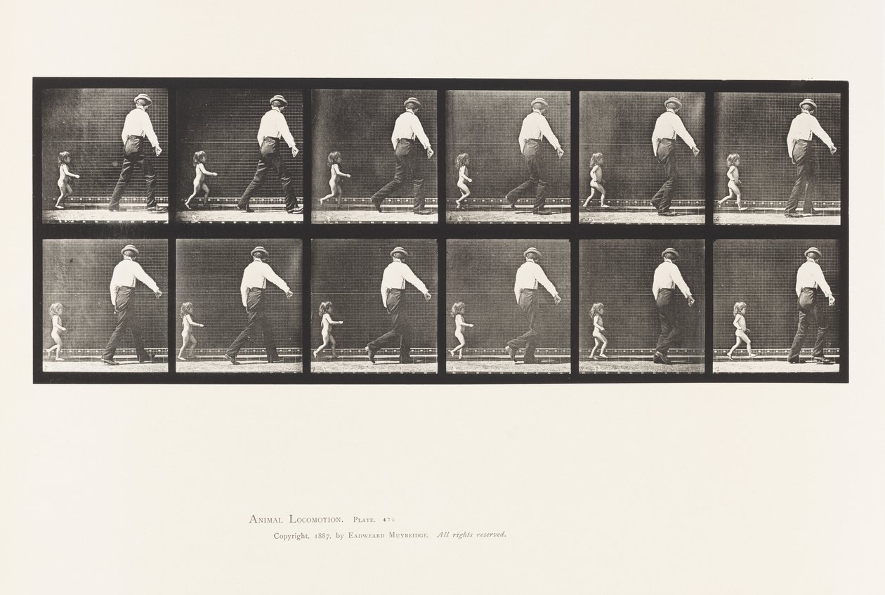 Plate 470. Barn 20N, Løper etter en mann av Eadweard Muybridge