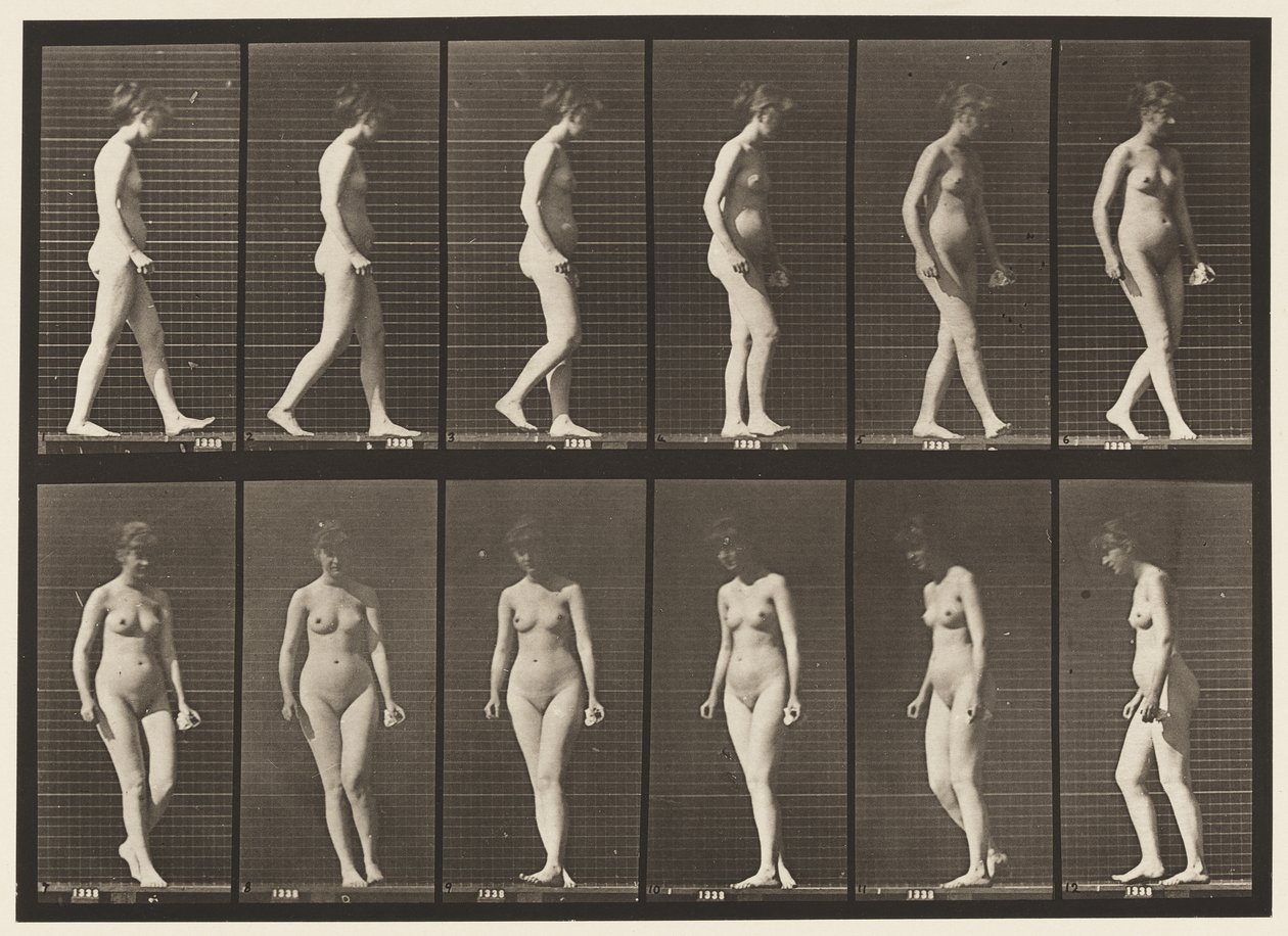 Plate 47. Gå og snu seg rundt av Eadweard Muybridge
