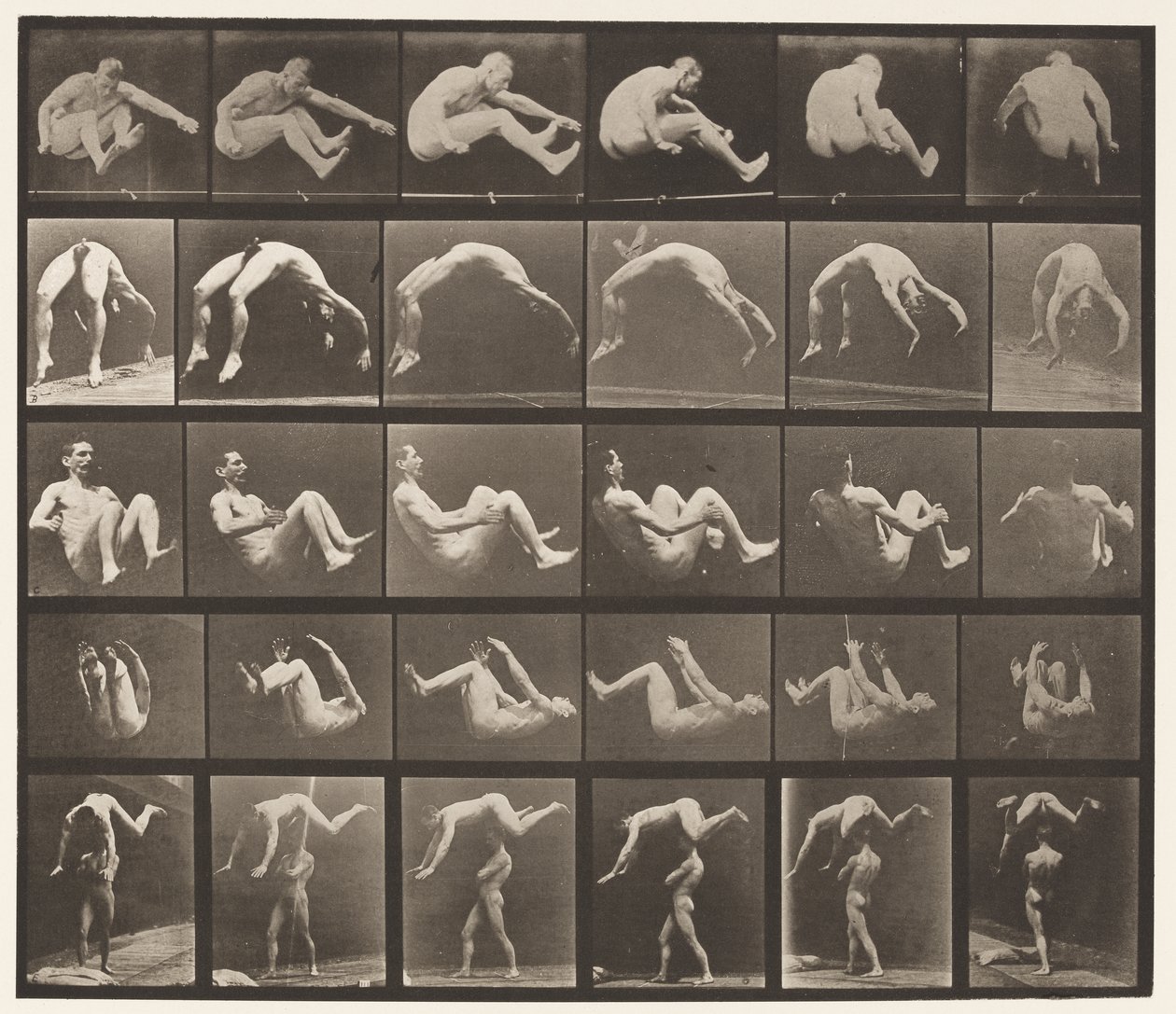Plate 522. A, 97 Hopping; B, 98 Håndfjær; C, 98 salto av Eadweard Muybridge