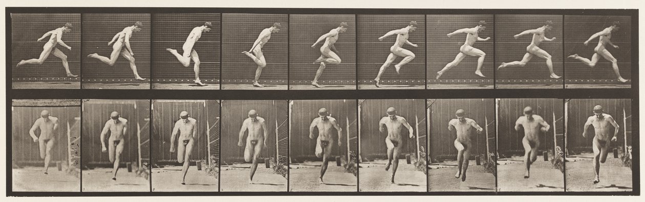 Plate 68. Running, 1872-1885 av Eadweard Muybridge