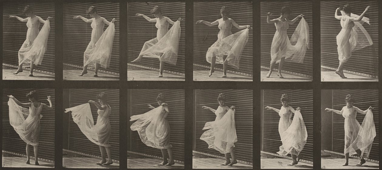 Tavle nummer 189. Dans (fantasi) av Eadweard Muybridge