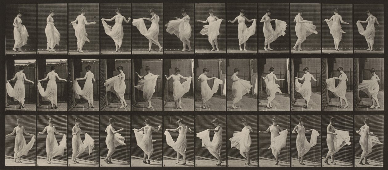 Plate nummer 192. Dans (elegant) av Eadweard Muybridge