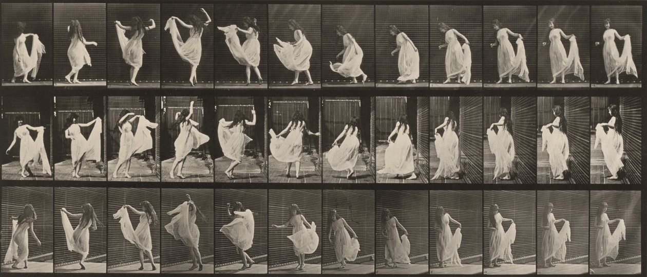 Plate nummer 193. Dans (fantasi) av Eadweard Muybridge