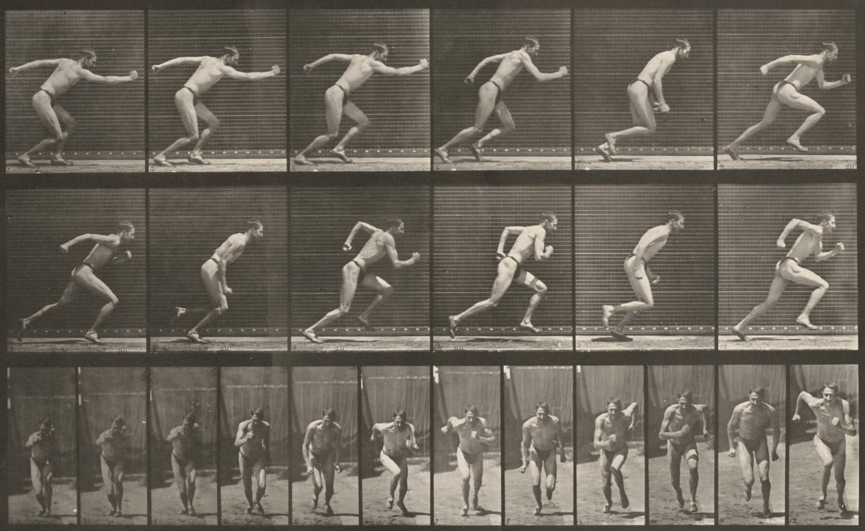Tavle nummer 59. Starter å løpe av Eadweard Muybridge