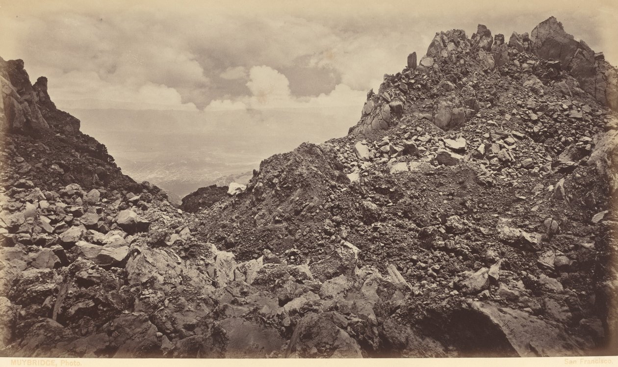 Quezaltenango fra krateret til en vulkan av Eadweard Muybridge