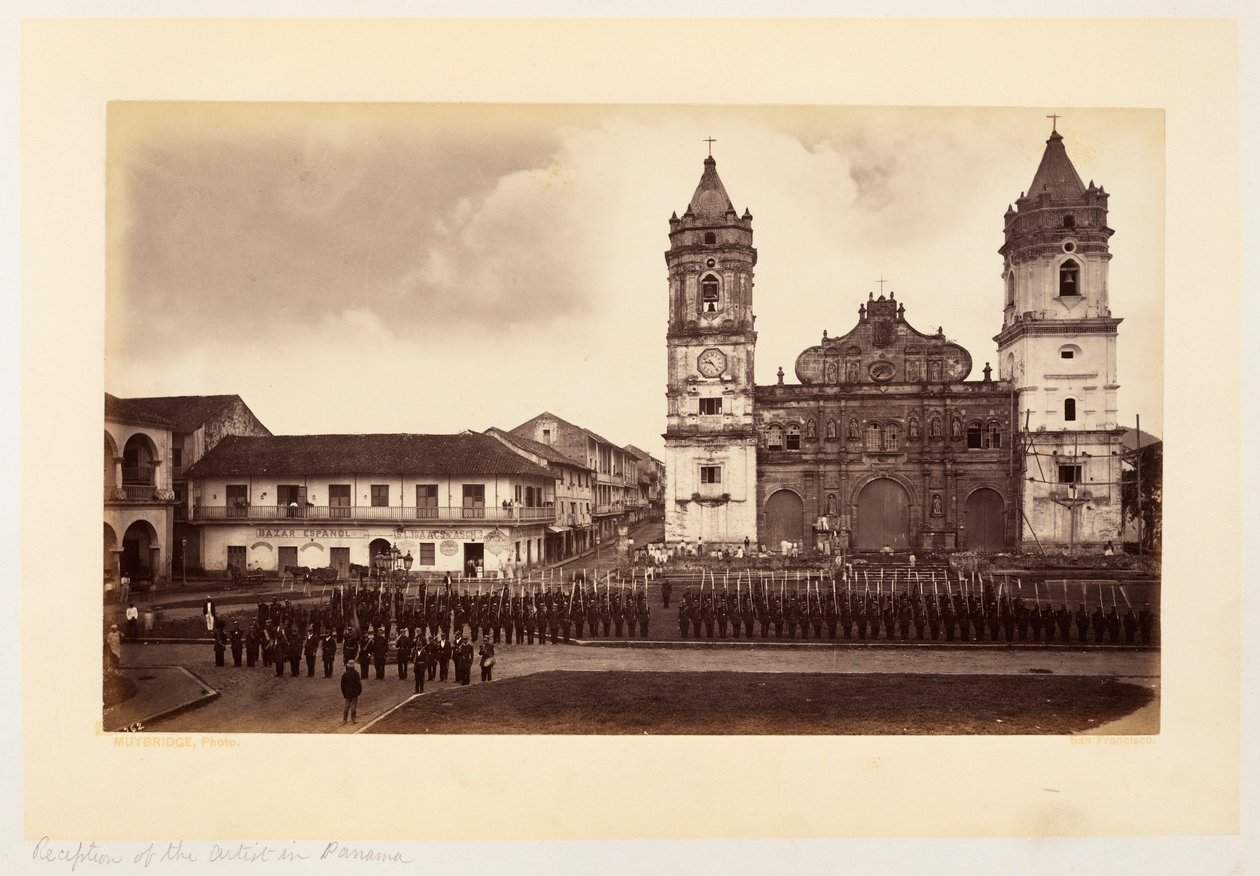 Mottakelse av kunstneren i Panama av Eadweard Muybridge