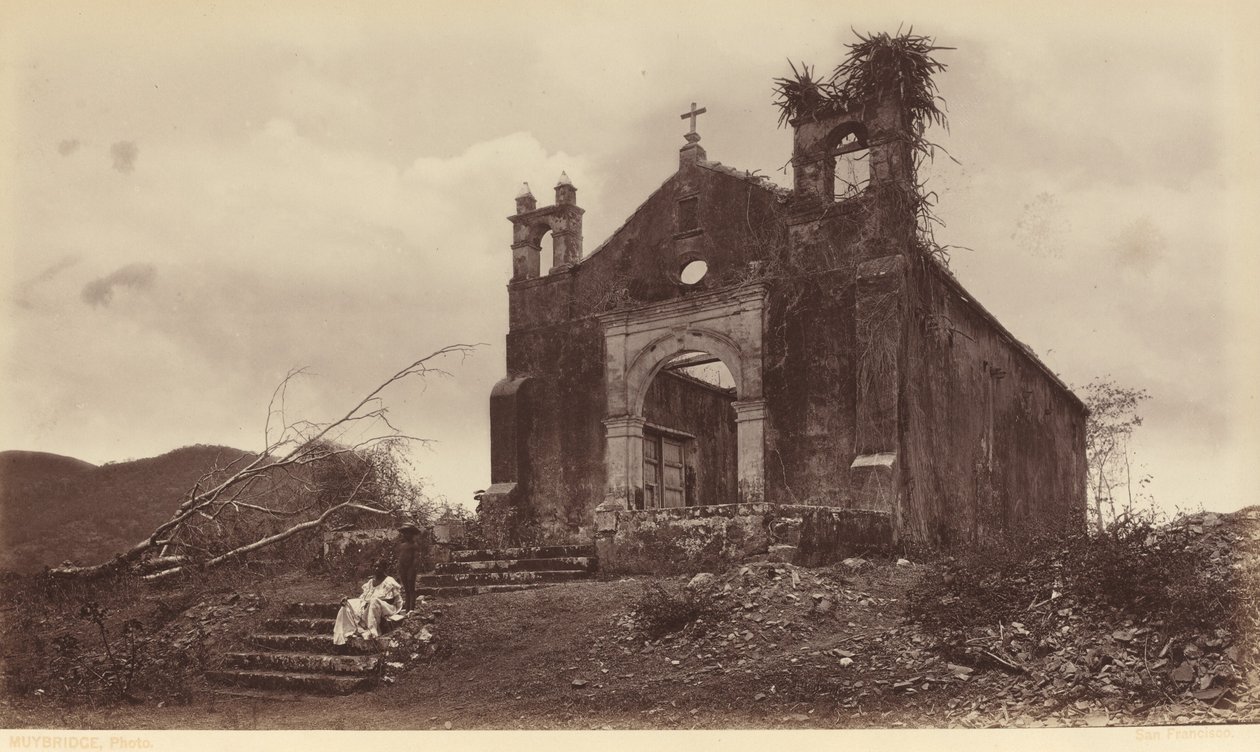 Ruinene av kirken San Miguel, Panama av Eadweard Muybridge