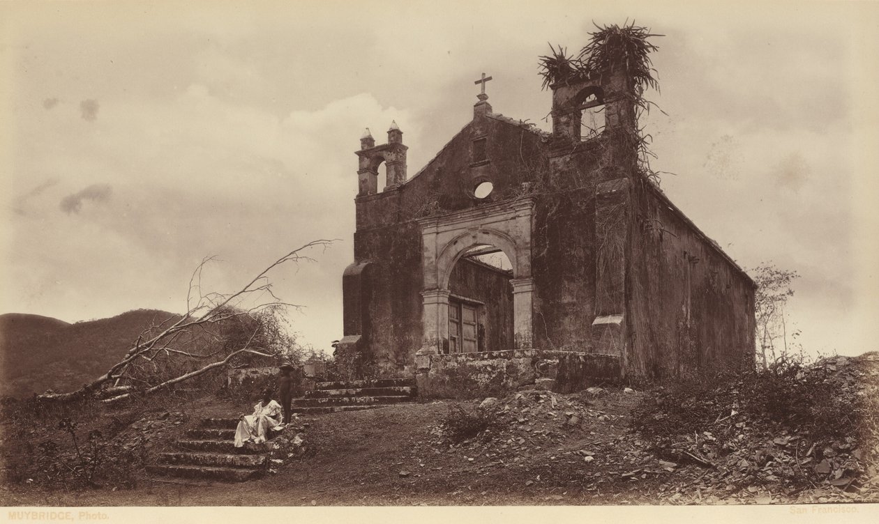Ruinene av kirken San Miguel, Panama av Eadweard Muybridge