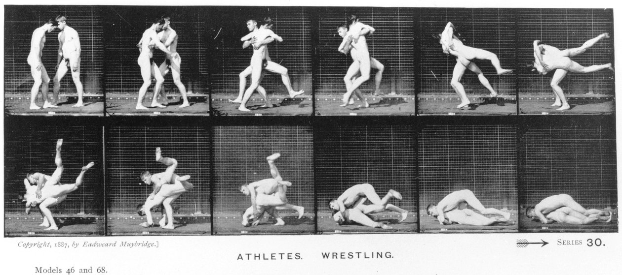 Two Men Wrestling, fra 