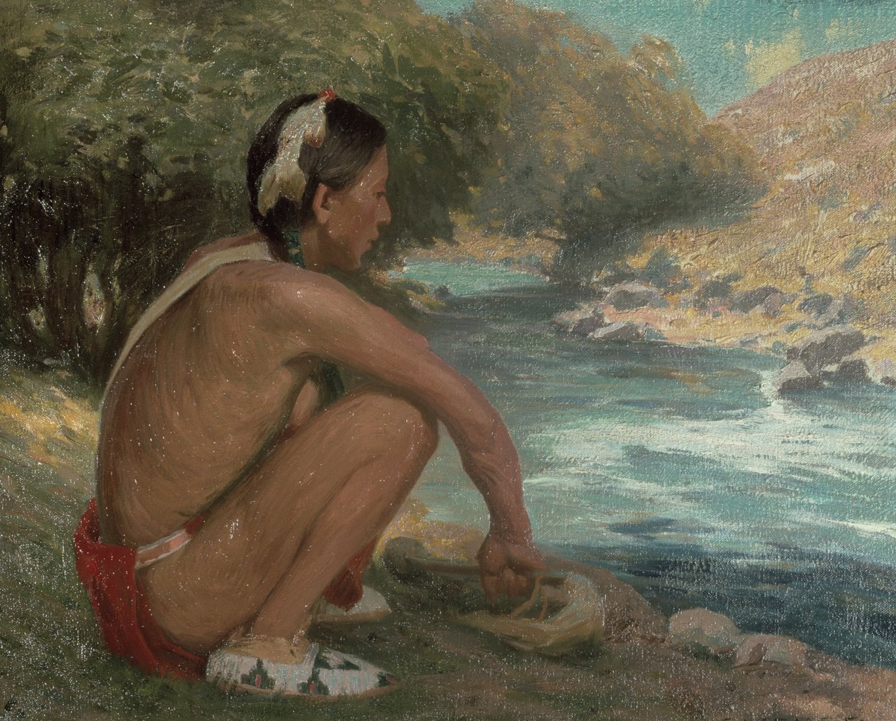 Fjellstrømmen, ca. 1914 av Eanger Irving Couse
