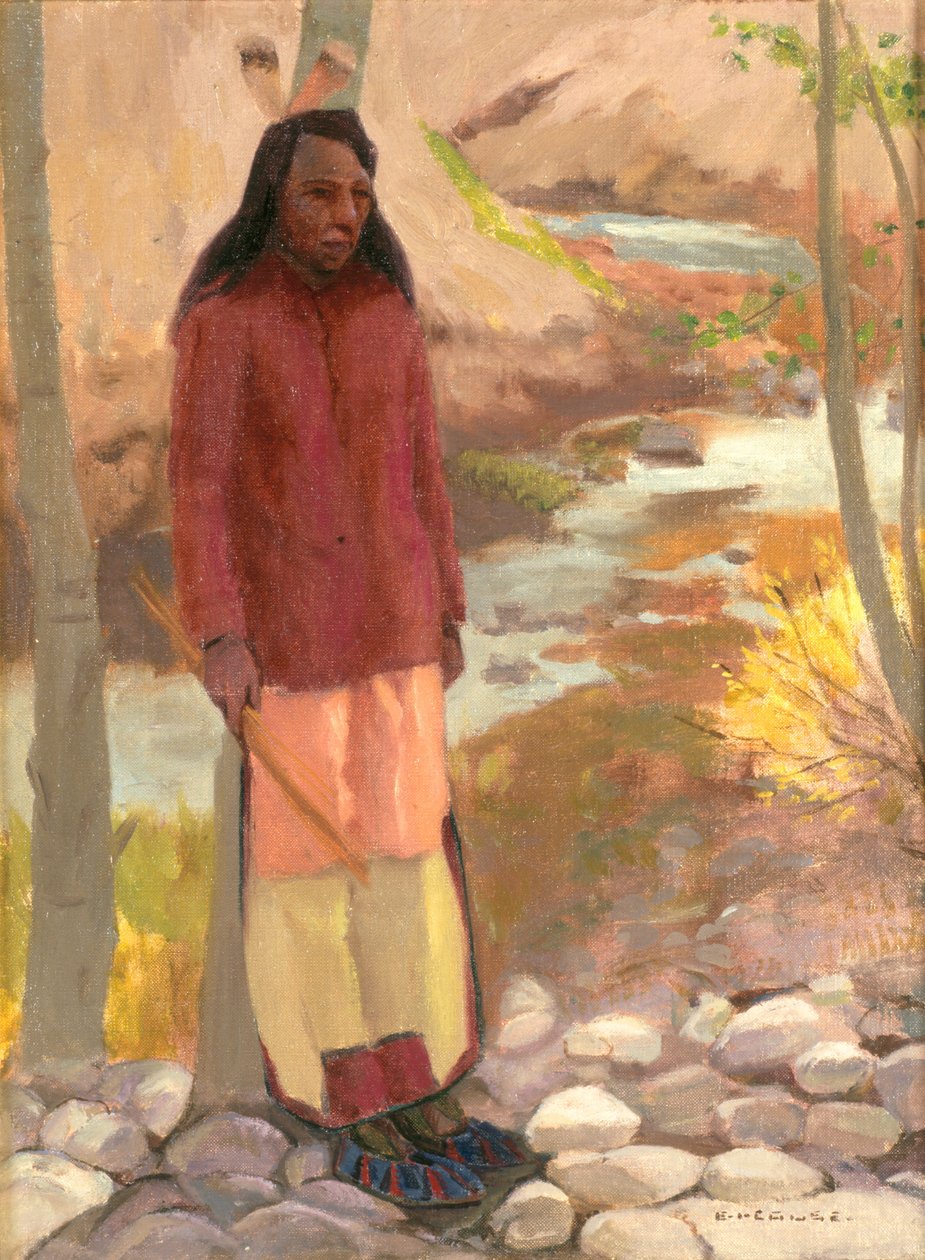 Studie av Umatilla Indian, Columbia River, 1897 av Eanger Irving Couse