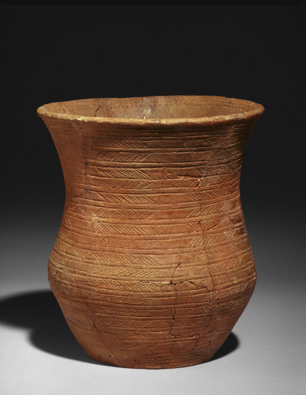 Klokkebeger fra en grav ved Radley, Barrow Hills, ca. 2500-2150 f.Kr. (leire) (se også 3073366) av Early Bronze Age