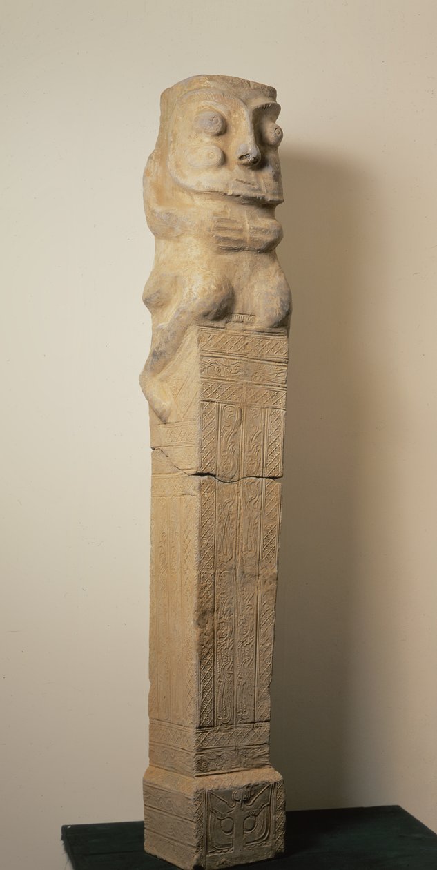 Tidlig kinesisk keramikkgravoverligger, gravartefakt, østlige Han-dynastiet, 25-220 (keramikk) av Eastern Han Dynasty Chinese School
