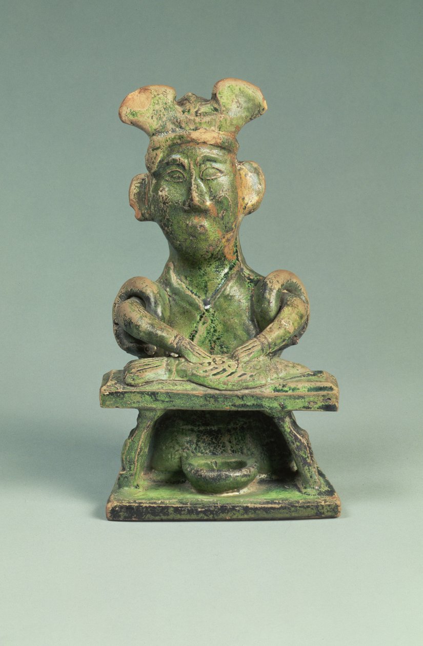 Figur av en fiskehandler, gravartefakt, østlige Han-dynastiet, 25-220 (keramikk) av Eastern Han Dynasty Chinese School