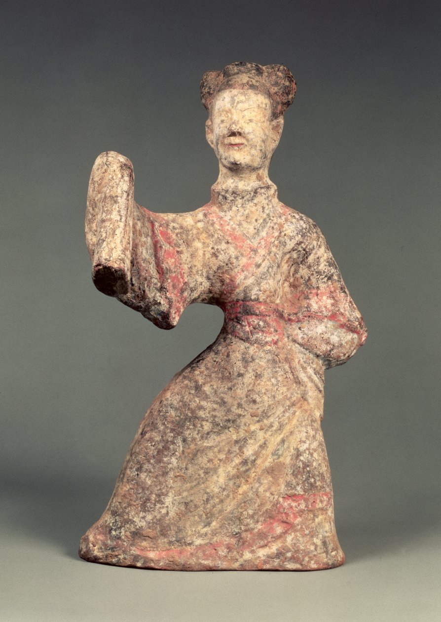 Figur av en mannlig danser, gravartefakt, østlige Han-dynastiet, 25-220 (lertøy) av Eastern Han Dynasty Chinese School