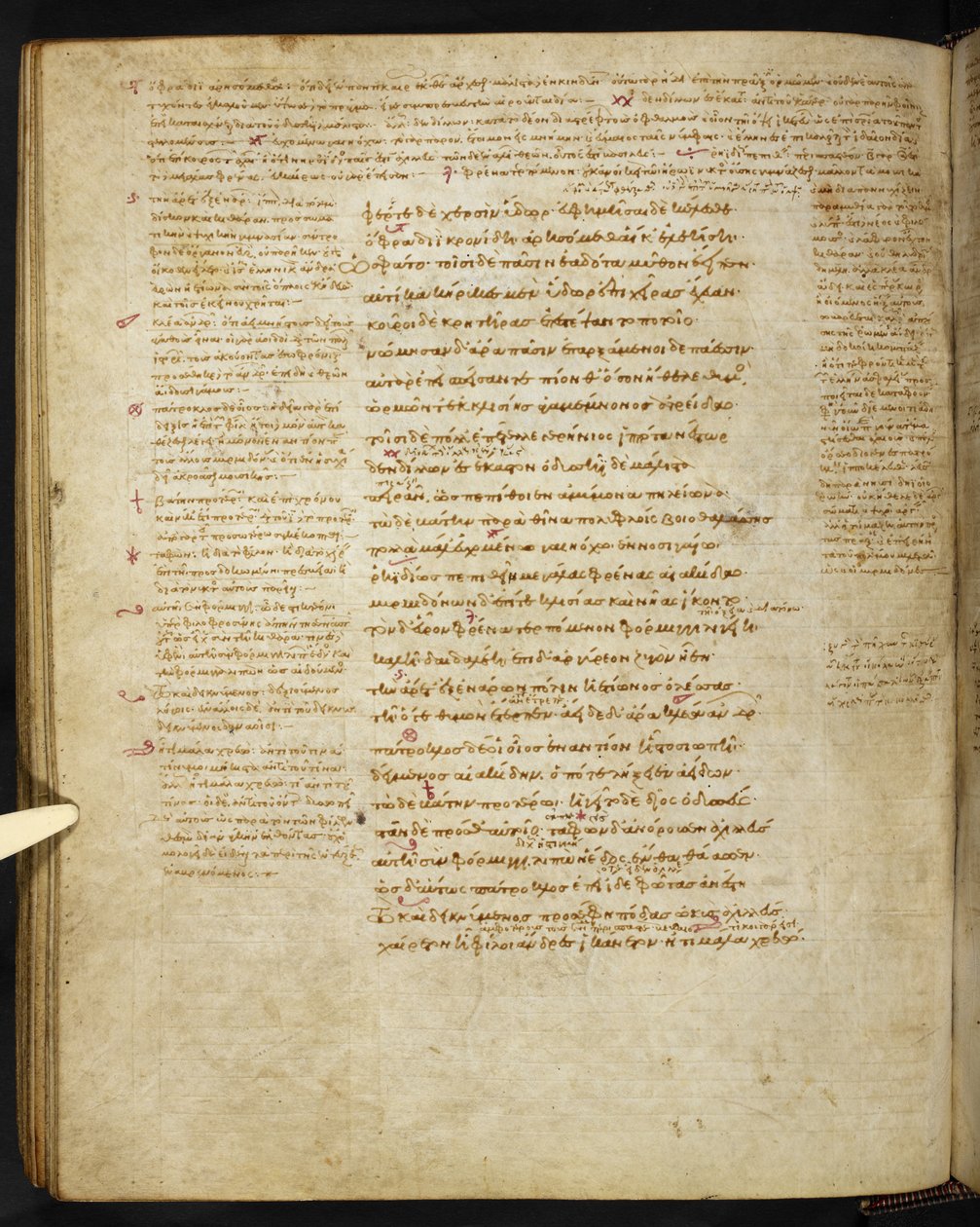 Burney 86, c.86v fra Townley Homer (vellum) av Eastern Mediterranean School