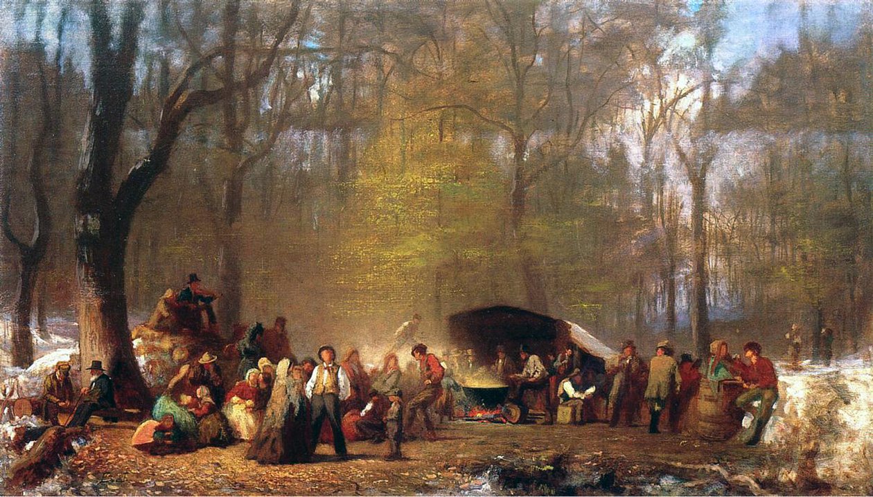 Sukker av ved leiren, 1864-66 av Eastman Johnson