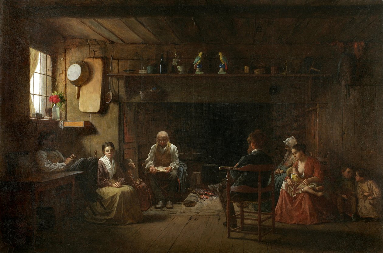 Søndag morgen, 1866 av Eastman Johnson