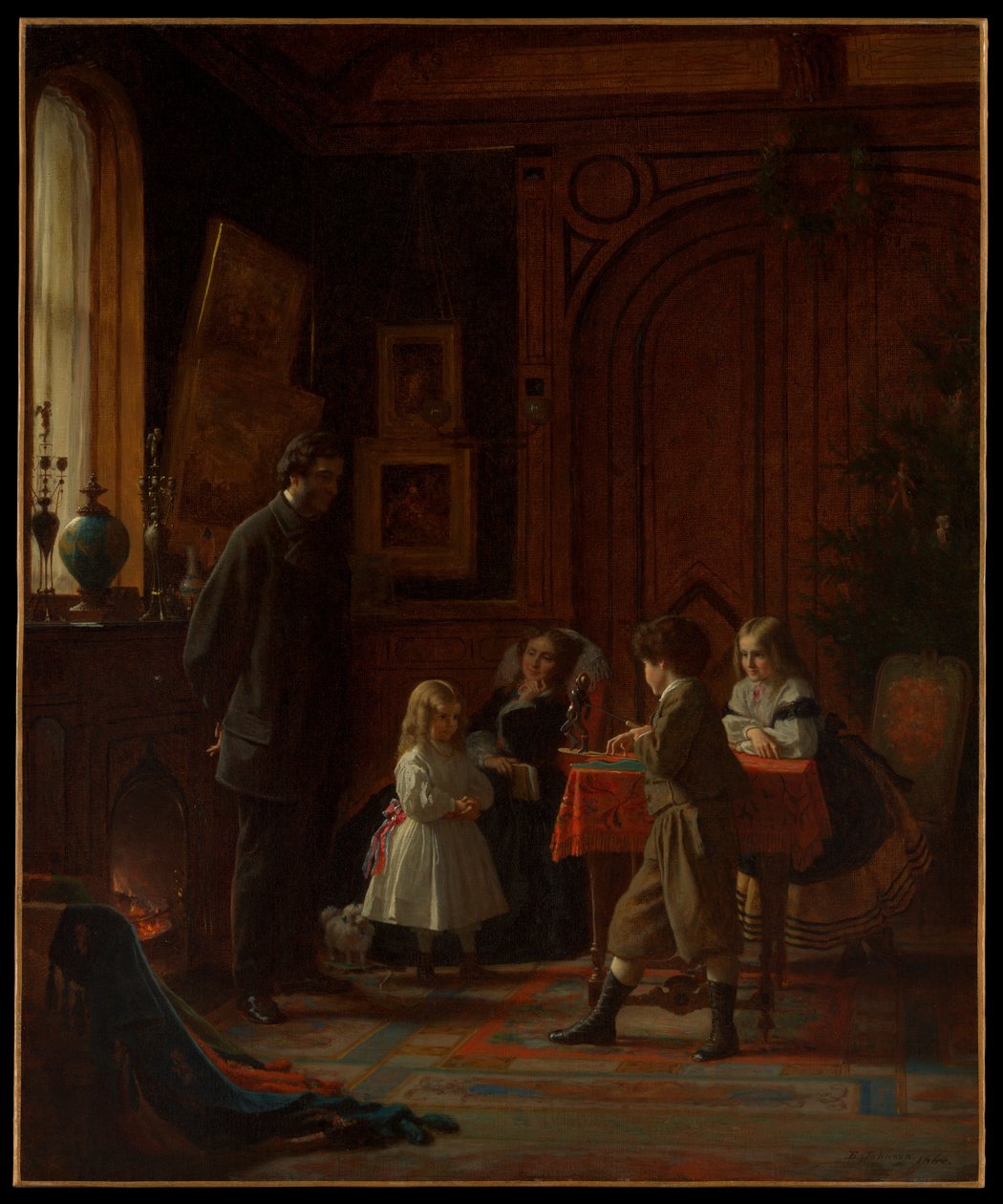 Julehøytiden, familien Blodgett av Eastman Johnson