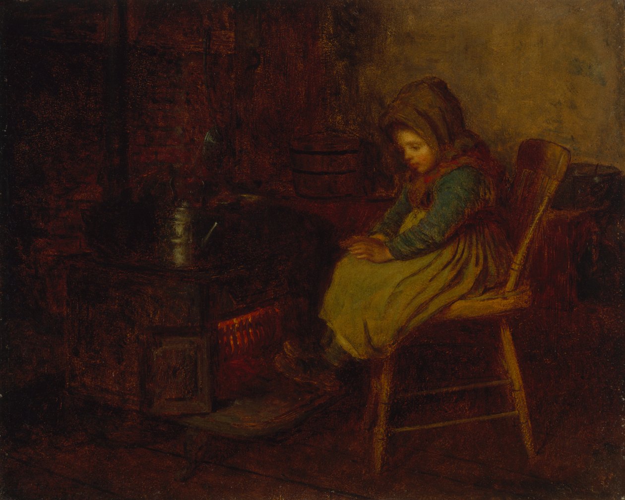 Home and Warmth, 1863 (olje på akademistyret) av Eastman Johnson