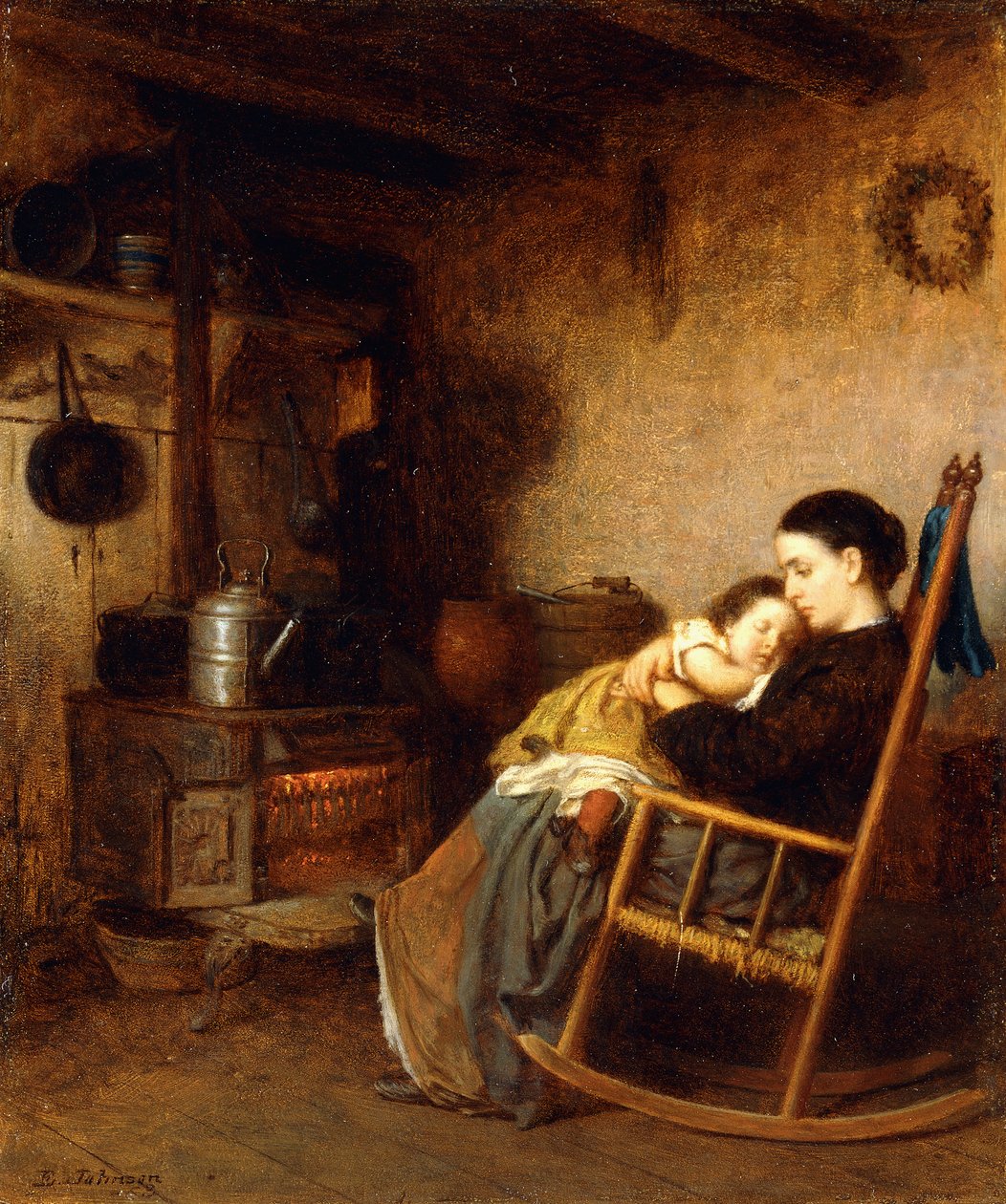 Mor og barn av Eastman Johnson