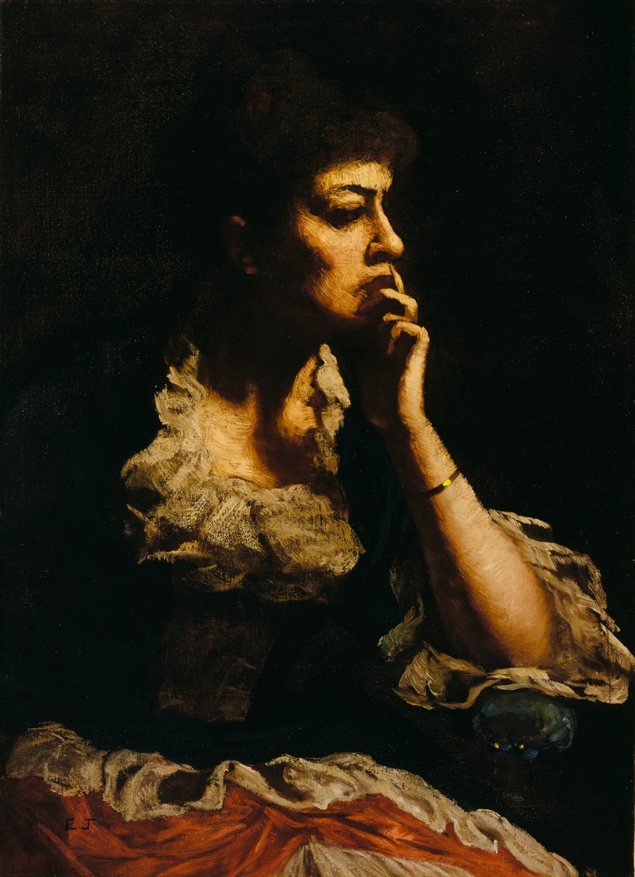 Portrett av Mrs. Eastman Johnson, ca. 1888. av Eastman Johnson