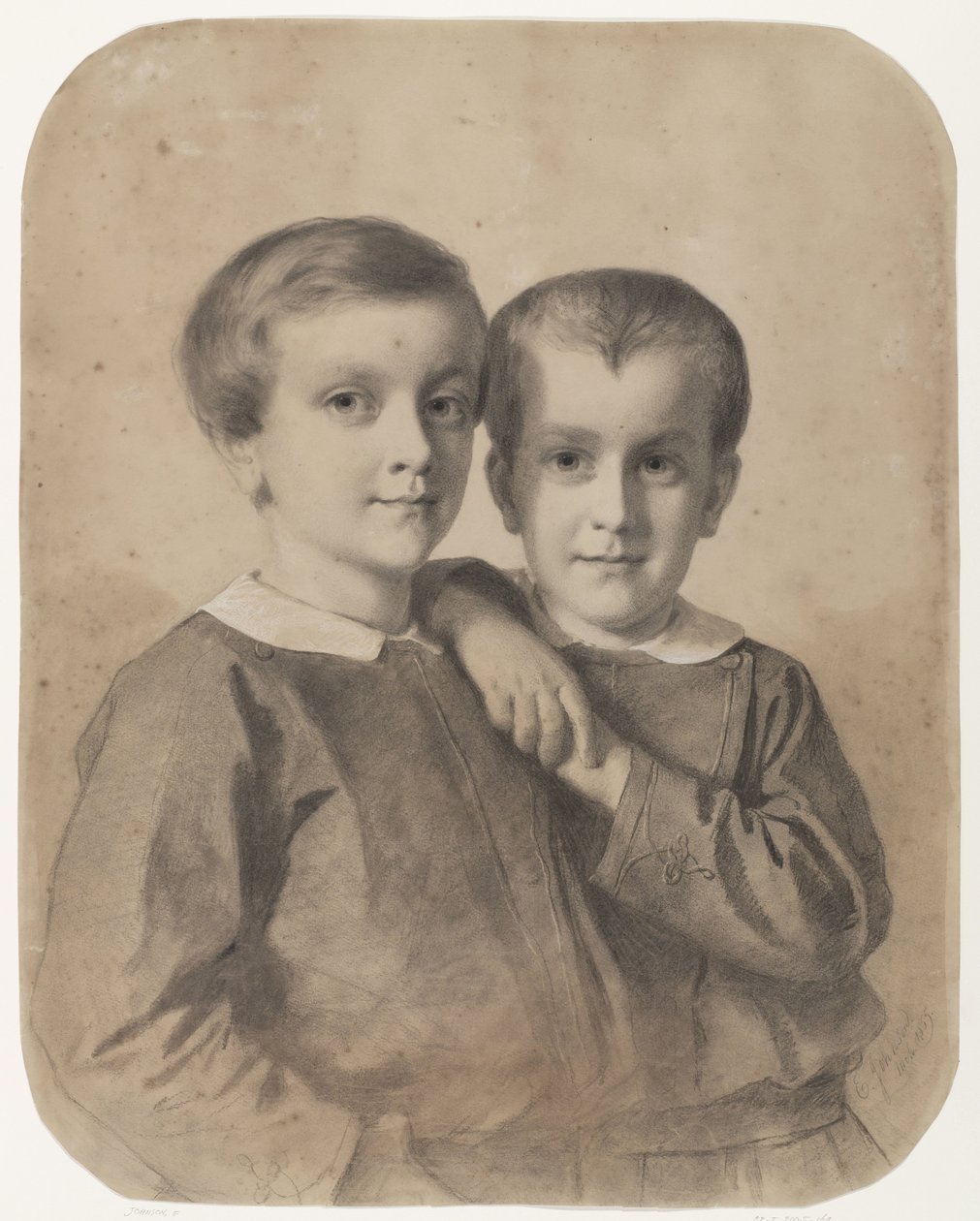 Portrett av Wigbold Albert Willem, greve av Limburg Stirum, og greve Hendrik av Eastman Johnson