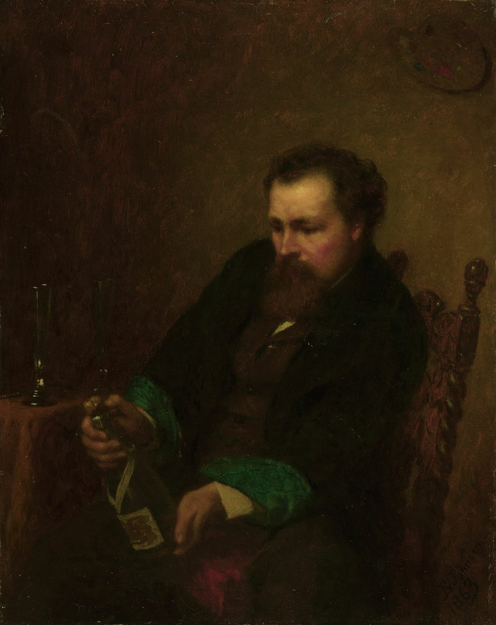 Selvportrett, 1863. av Eastman Johnson